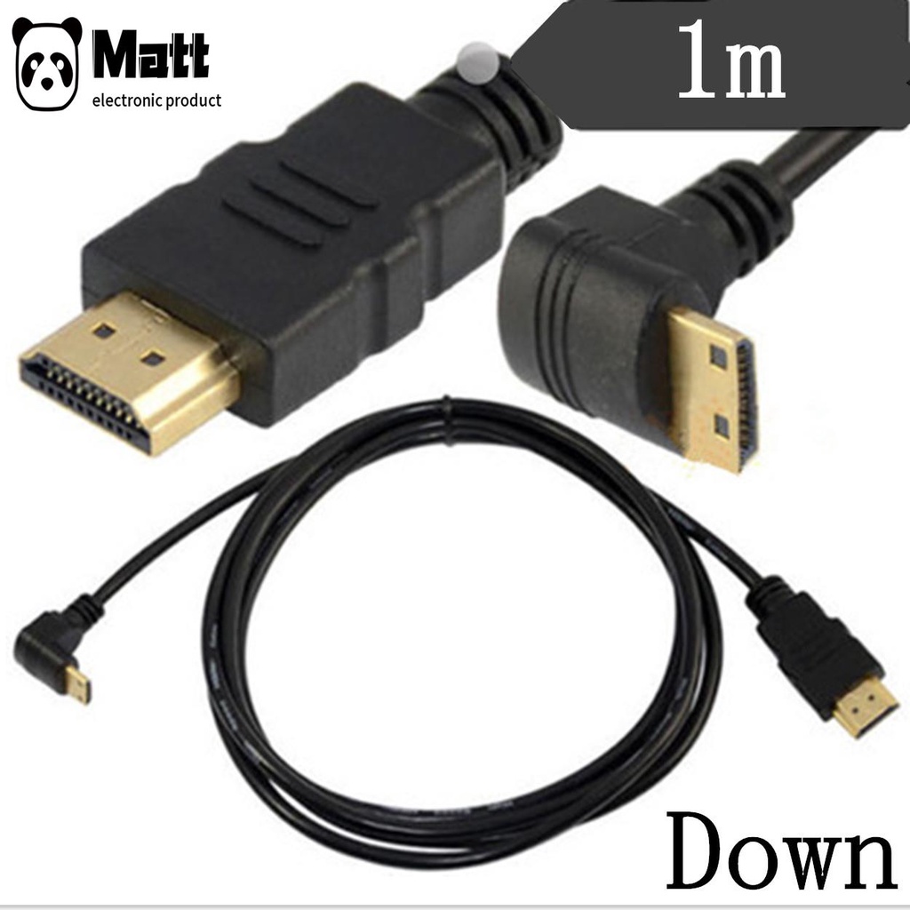 MATTCáp HDMI to mini hdmi mini HDMI Cáp chuyển đổi HDMI tiêu chuẩn Cáp HD Cáp khuỷu 90 độ