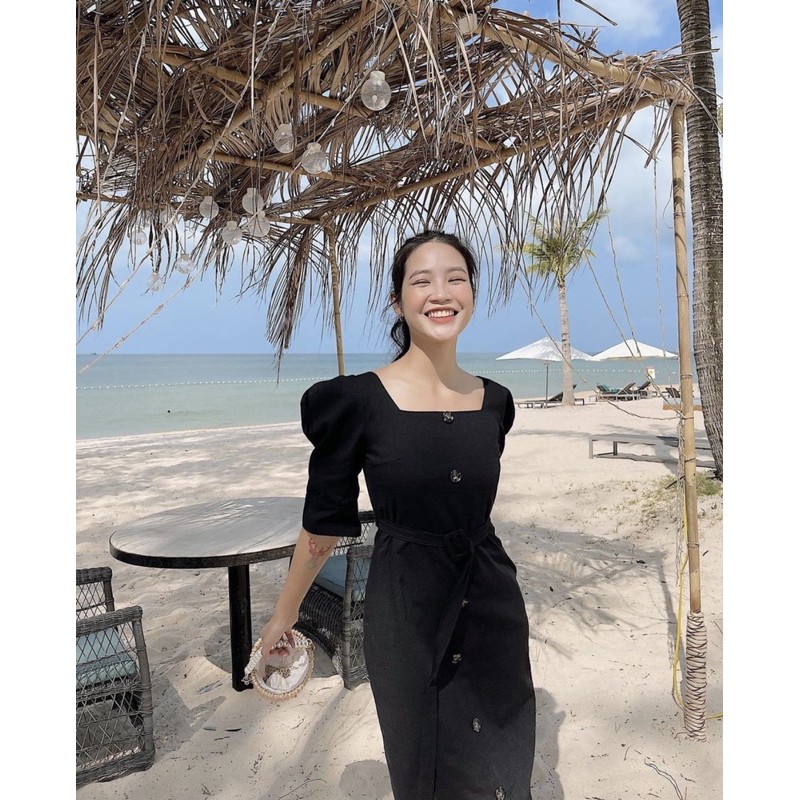 Cece dress - Đầm dáng suông đính nút - Thiết kế bởi IAMCOCO.OFFICIAL