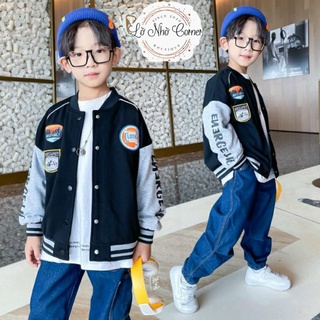 Áo bomber bé trai gái hàng loại 1 chất dầy dặn áo khoác nỉ size đại có mũ 3 tuổi - 12 tuổi (13-50kg)