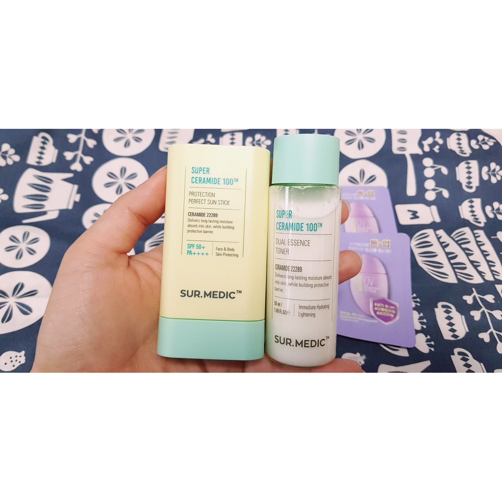 [Date 11/2022] Set Thỏi Chống Nắng &amp; Toner Dưỡng Ẩm Da Sur.Medic Super Ceramide 100™(Sun Stick 20g + Toner 50ml)