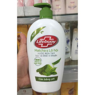 NƯỚC RỬA TAY LIFEBUOY DIỆT KHUẨN MATCHA VÀ LÔ HỘI 500G