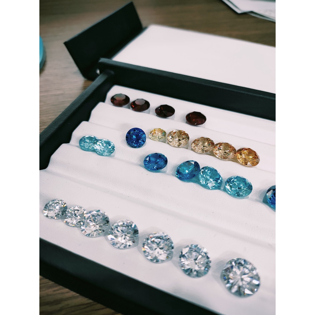 Blue Sapphire 9.0mm Topaz USA giác nhuyễn đẹp tự nhiên