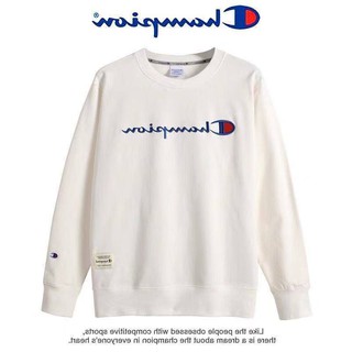 Áo Thun Cotton Tay Dài Thêu Chữ Champion Thời Trang