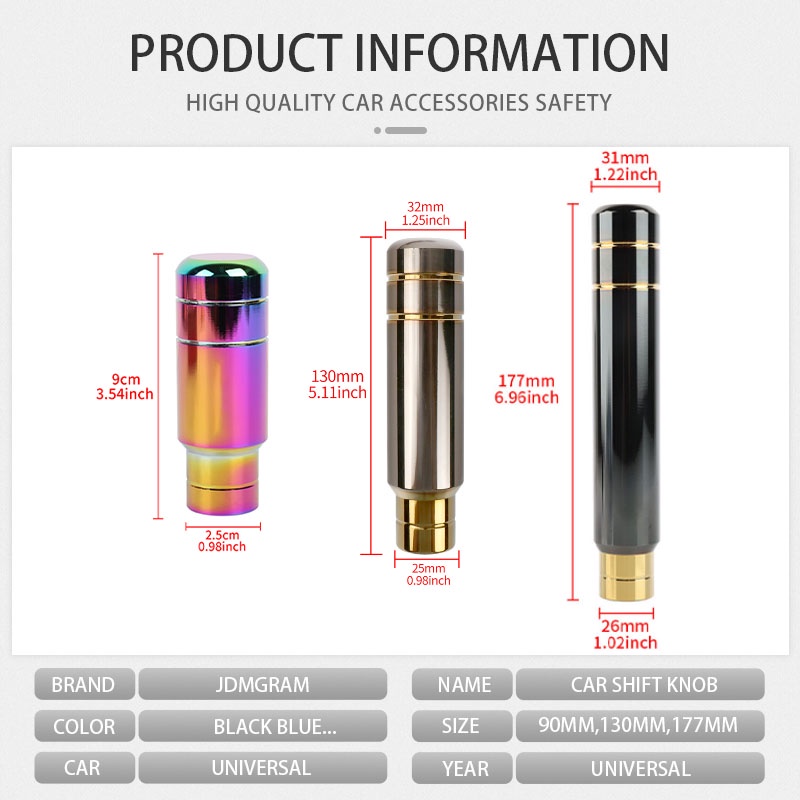 Núm Gạt Cần Số Xe Hơi Thủ Công Tự Động Thông Dụng Bằng Sợi Carbon 90-177MM cần sang số ô tô thép không gỉ Núm bọc cần số xe hơi titan Đầu cần số  Ô Tô công tắc tốc độ Tay nắm cần gạt số ô tô Cần gạt chuyển số xe hơi phụ kiện nội thất ô tô