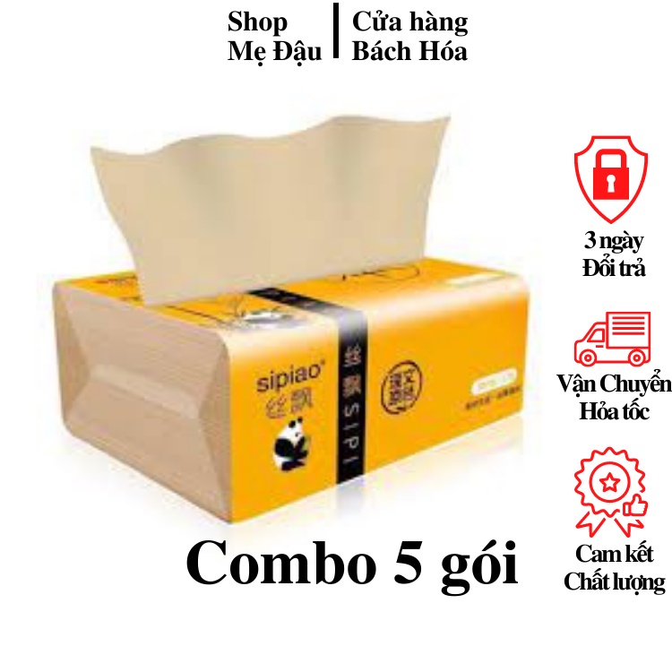 SALE COMBO 5 GÓI GIẤY GẤU TRÚC SIÊU DAI CAO CẤP (Siêu HOT)