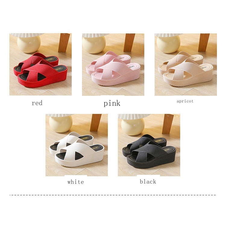 Dép Cao Gót Đế Xuồng Chống Trượt Thời Trang Mùa Hè Hàn Quốc Cho Nữ