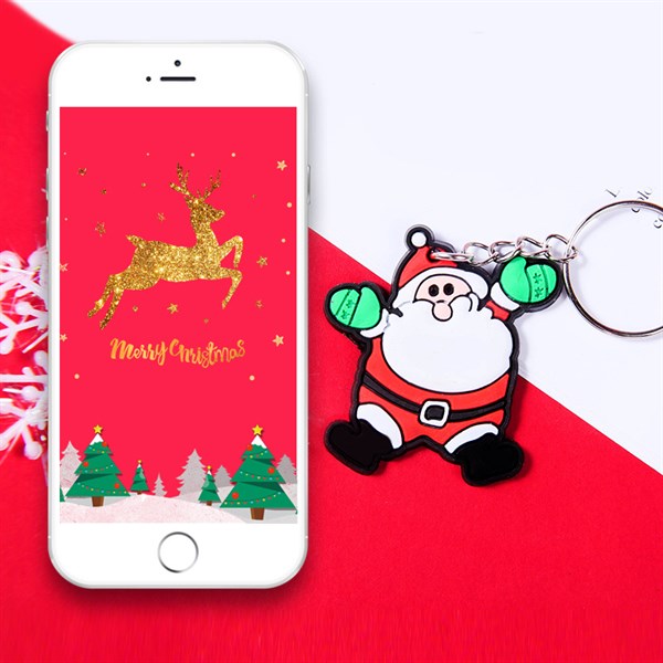 Móc khóa noel 1 mặt 5CM - Giá rẻ nhất