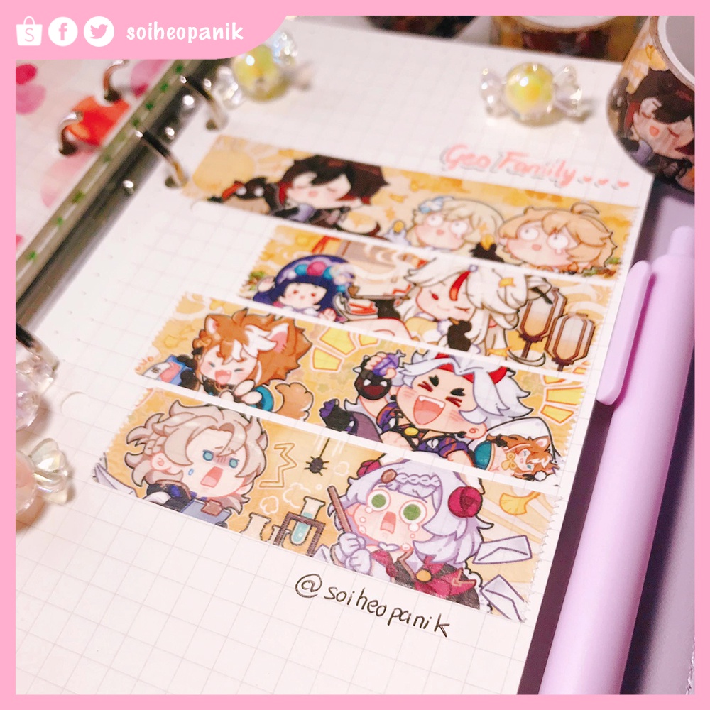 Washi Tape/ Băng keo dán Genshin Impact