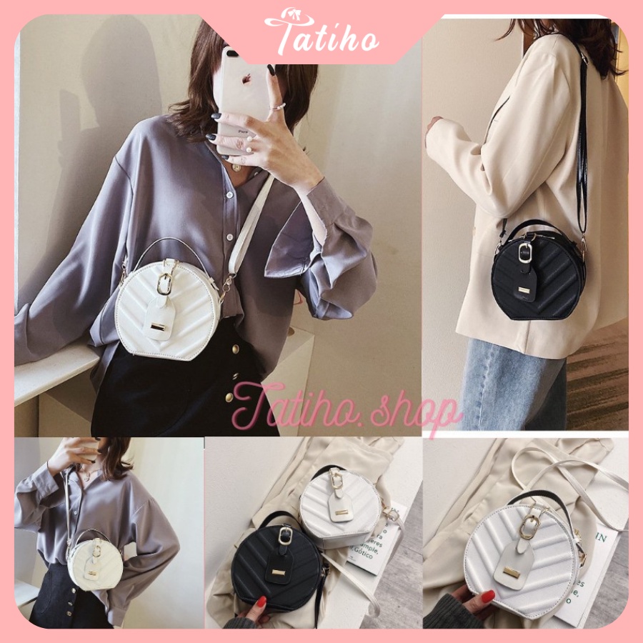 [HÀNG XỊN, GIÁ TỐT] Túi Xách Đeo Chéo Nữ Kiểu Tròn Đơn Giản Thanh Lịch - Mã TUI09