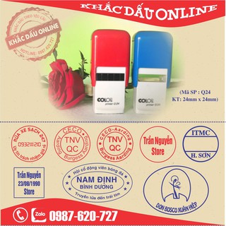 Con dấu tròn khắc theo yêu cầu.