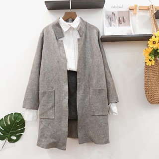 Áo khoác len hoạ tiết
