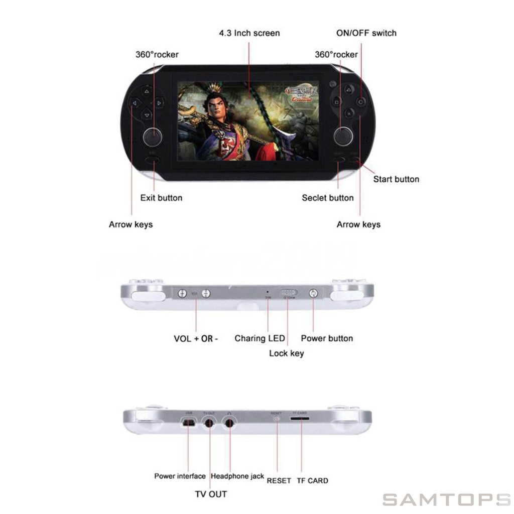 Máy Chơi game Cầm Tay PSP 8G 4.3 inch