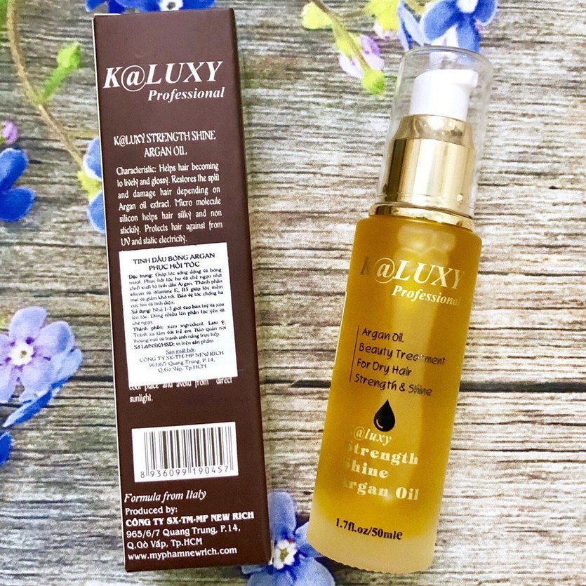 Best Seller Tinh dầu ARGAN OIL KALUXY dưỡng bóng tóc khô hư tổn, tóc uốn 50ml