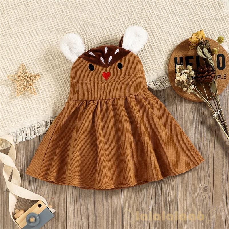 Đầm yếm không tay in hoạt hình dễ thương cho bé gái LAA6