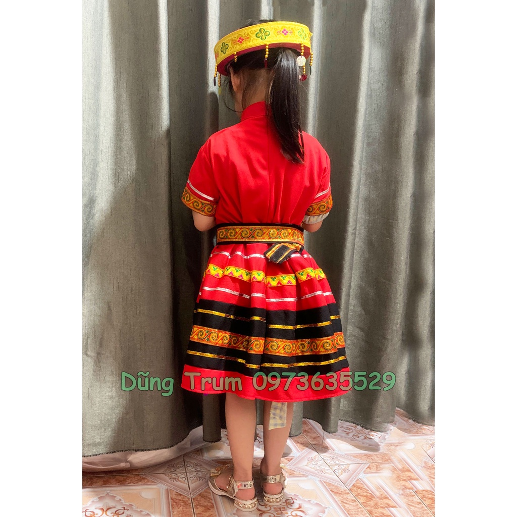 Trang phục dân tộc Mèo trẻ em kích thước mầm non tiểu học cực đẹp