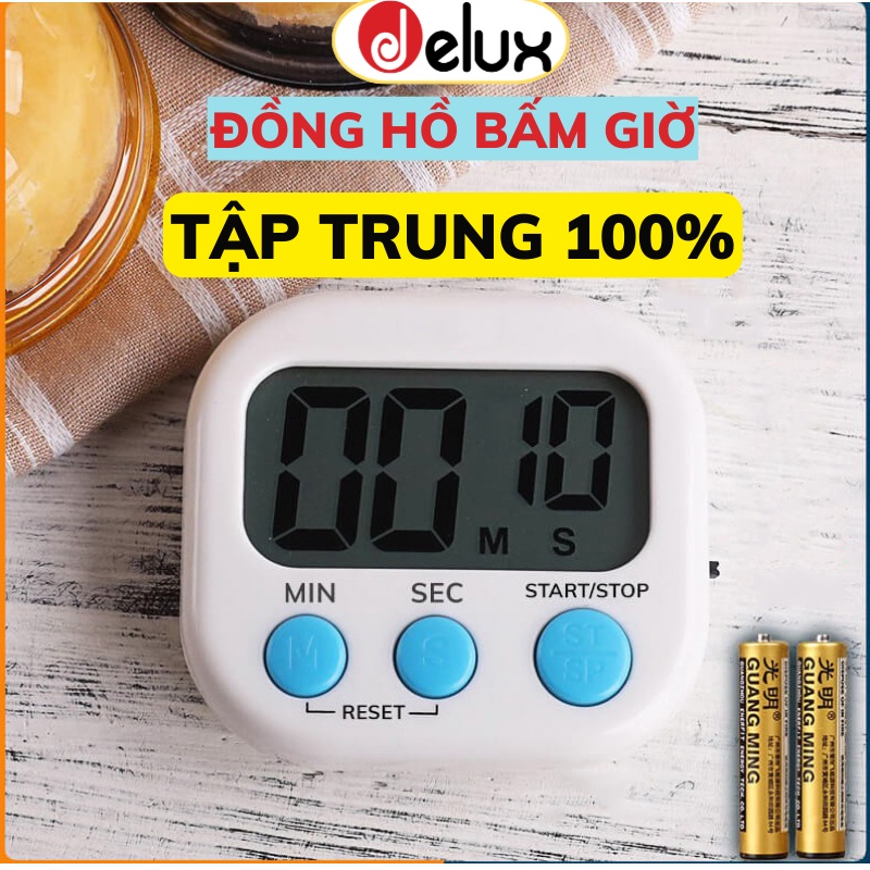 (QUÀ TẶNG KHÔNG BÁN) Đồng hồ bấm giờ để trên bàn học giúp bé học tập hiệu quả