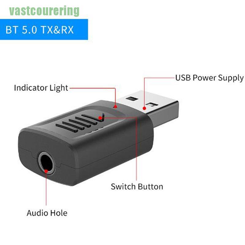 Bộ Chuyển Đổi Âm Thanh Usb Bluetooth 5.0 4 Trong 1 Cho Loa Tv Pc Xe Hơi