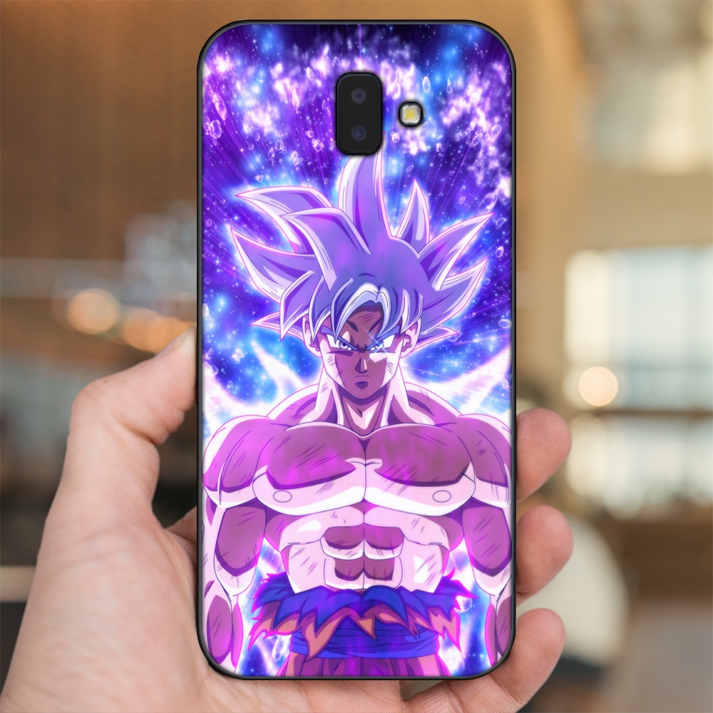 Ốp lưng Samsung J6 Plus viền đen in hình Goku Dragon Ball
