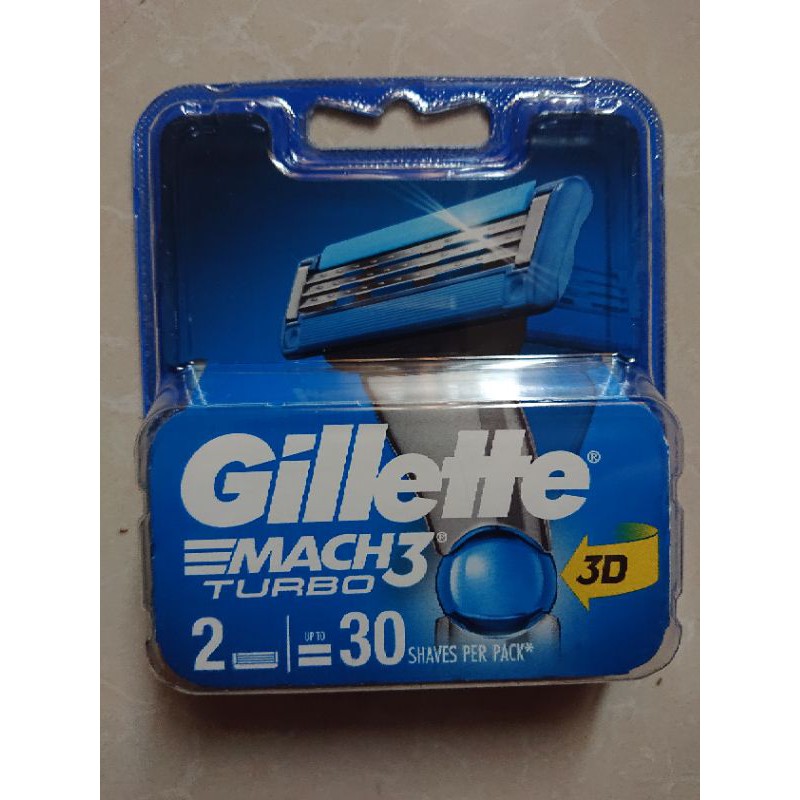 Lưỡi Gillette Mach3 turbo 2s vỉ 2 lưỡi