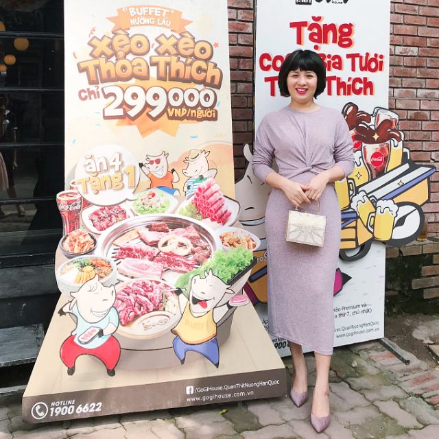 Pass váy xoắn eo như hình, mặc rất nhẹ, che bụng khỏi bàn