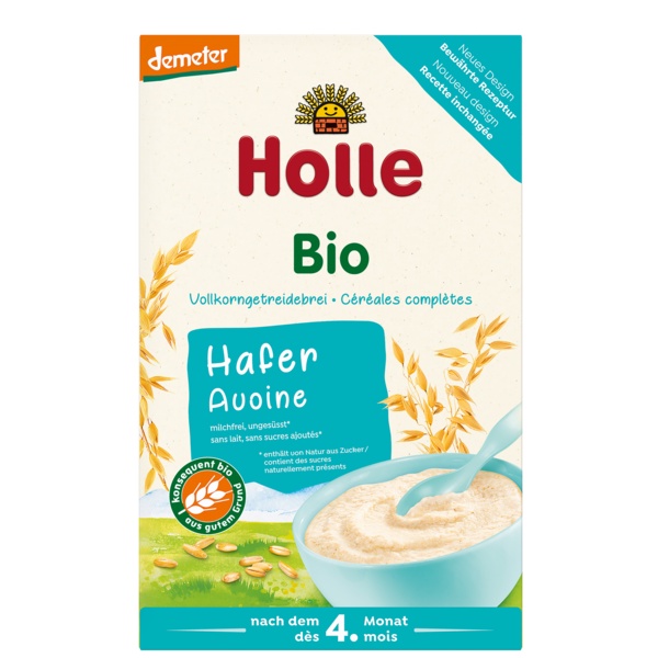 Bột ăn dặm Yến mạch - hoa quả - trái cây hữu cơ cho bé từ 4 - 8 tháng 250gr - (Holle)