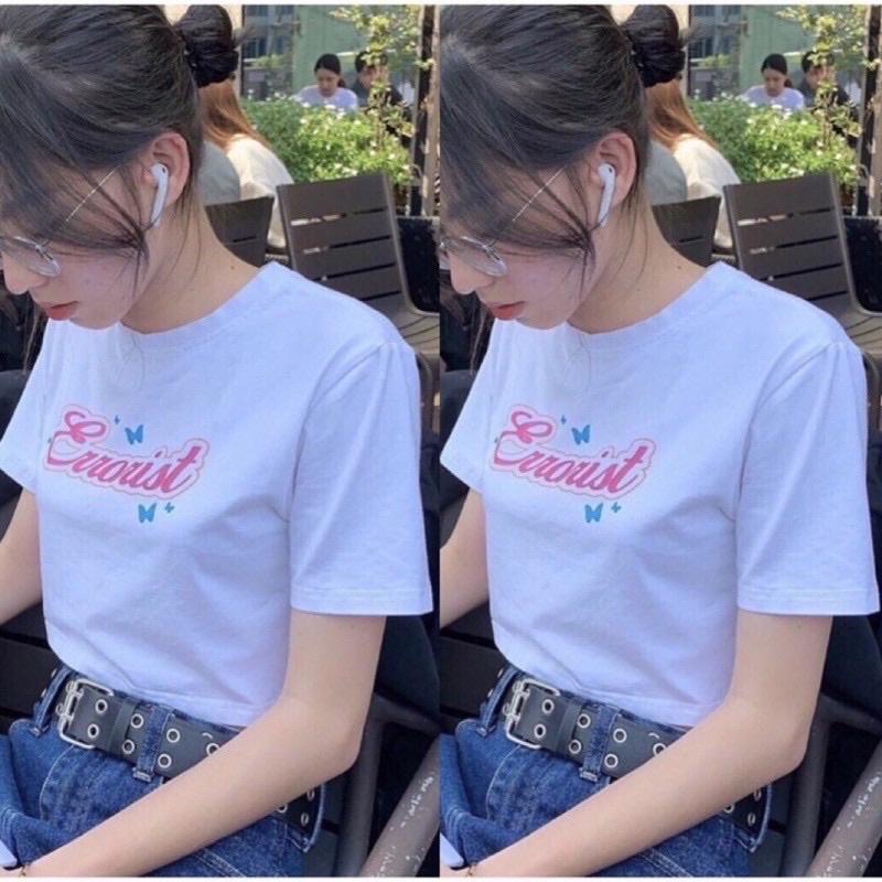 [Xả Kho]Áo Croptop In , Thêu Logo Tay Ngắn Ulzzang Dáng Ôm (Hàng Sẵn)