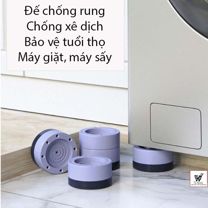 Bộ 4 đế kê máy giặt silicon chống rung chống ồn [ĐẾ MÁY GIẶT]