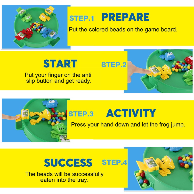 Bộ đồ chơi ếch ăn hạt SEA SUN TOYS để bàn tương tác giữa cha mẹ và bé