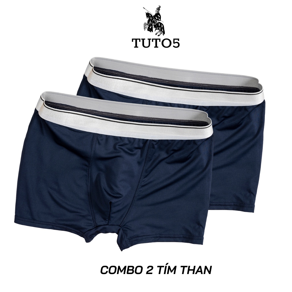 COMBO 2 Quần Lót Nam Boxer TUTO5 Menswear BX01 - Quần Sịp Đùi Nam Thun Lạnh Basic Cotton Cao Cấp Công Nghệ Nhật Bản