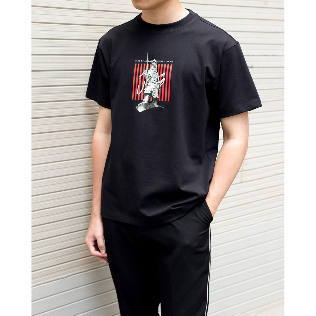 Áo thun unisex In cao cấp hình KING AN DƯƠNG VƯƠNG form basic 100% cotton premium SOUL OF A NATION - Đen