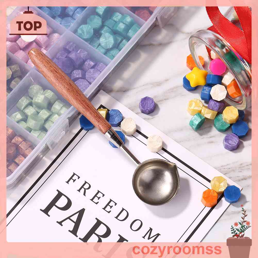 Muỗng Nấu Chảy Sáp Bằng Gỗ Phong Cách Retro Cho Sổ Tay