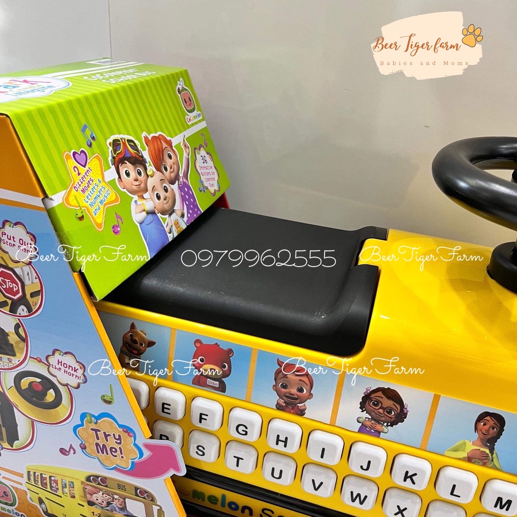 Đồ chơi xe Bus Cocomelon cho bé  có nhạc Mỹ | BEERTIGER FARM