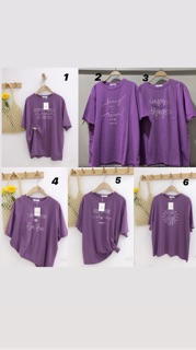 Áo thun tím các mẫu - freesize form rộng