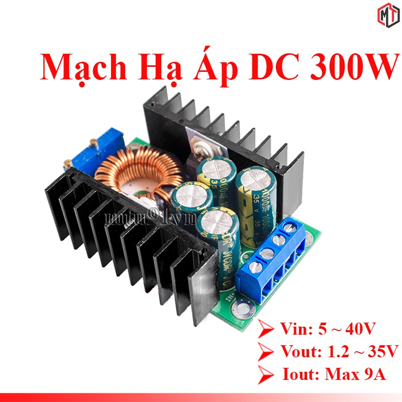 Mạch Giảm Áp , Hạ Áp (BUCK) DC-DC 6-40V ra 1.2 - 35V 9A - 300W (có hạn dòng và cố định áp)