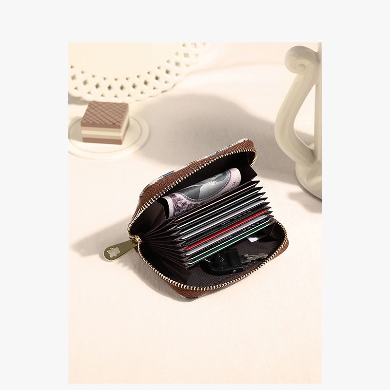 Ví Đựng Tiền Xu Mini Họa Tiết Gấu Hoạt Hình Dễ Thương