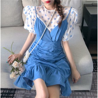 Set Đầm Chấm Bi Xinh Xắn Dành Cho Nữ