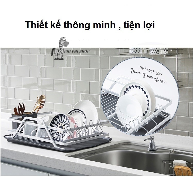 Kệ chén dĩa Lock&Lock chất liệu nhôm nhẹ chắc chắn LDR205