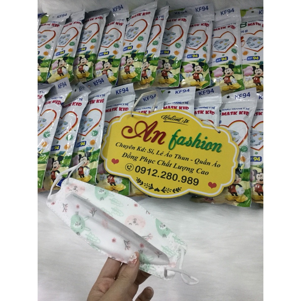 Combo 10 gói Khẩu trang KF94 cho bé gói 10 cái 4 lớp kháng khuẩn an toàn thời trang