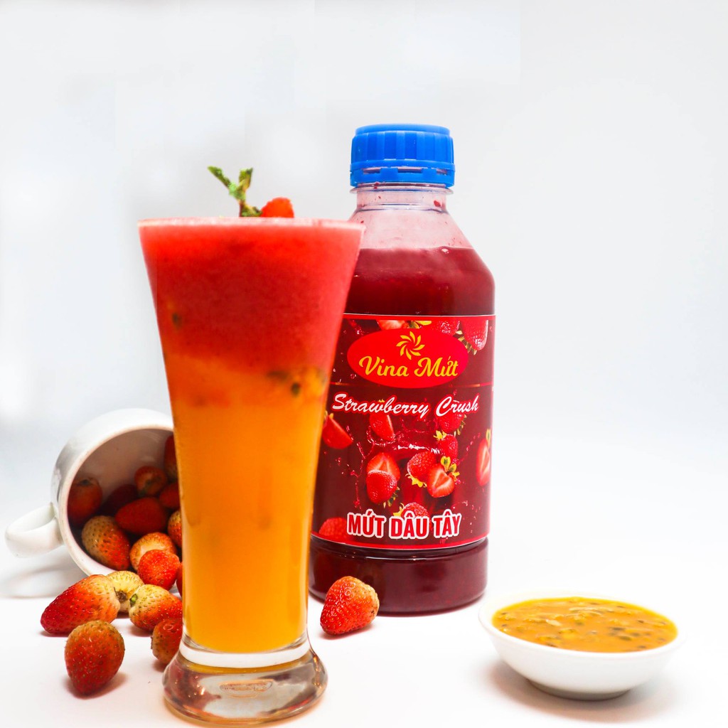 Sinh Tố Vina Mứt - Mứt Sinh Tố Trái Cây Vina Chai 1 lít Đủ Các Hương Vị