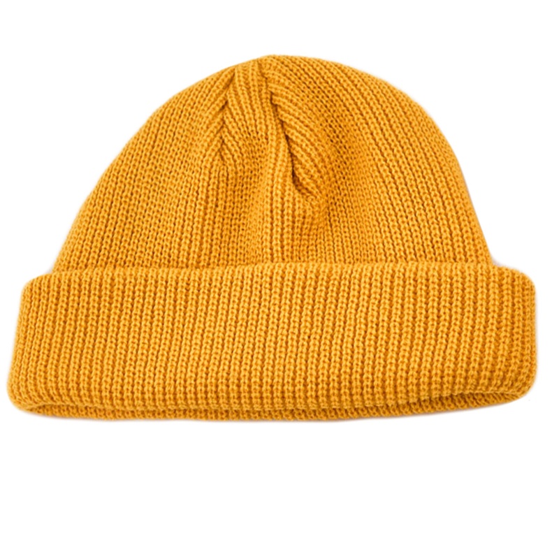 Mũ Beanie Dệt Kim Màu Sắc Trơn Phong Cách Harajuku Thời Trang Mùa Đông Cho Nam Nữ