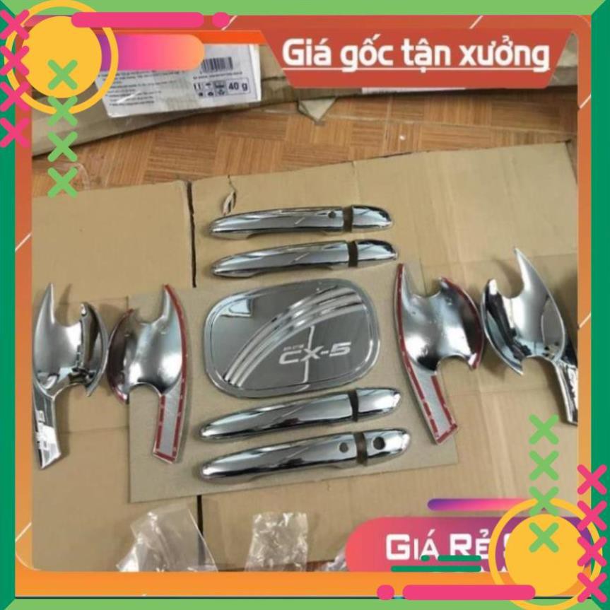 [Bb127] # Shop bán sp  Bộ Ốp tay cửa + hõm cửa + nắp xăng mạ crom Cho Mazda Cx5 2017-2019 ảnh thật NN915