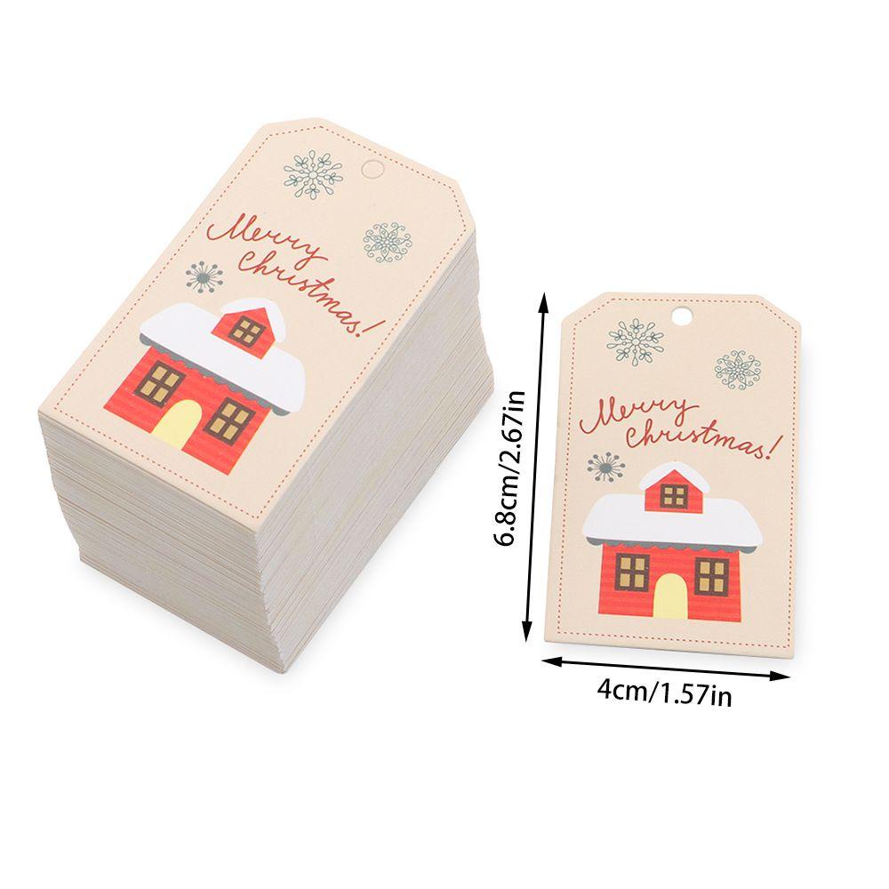 LAY Set 100 Thẻ Giấy In Họa Tiết Giáng Sinh Trang Trí Quà Tặng DIY