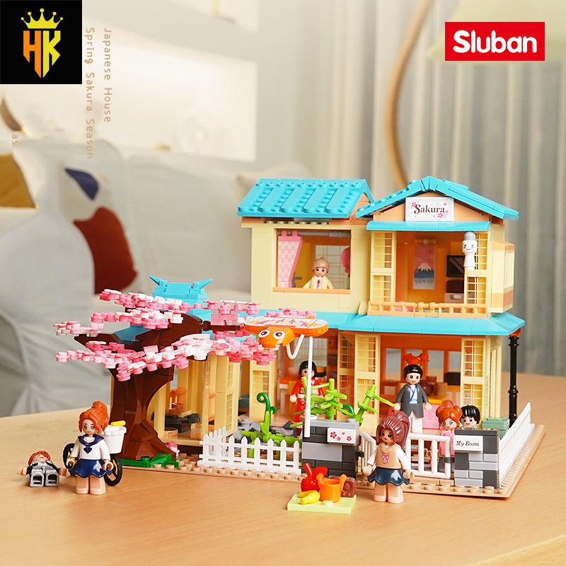 Đồ Chơi Lắp Ráp Kiểu LEGO Friends Ngôi Nhà Nhật Bản Mùa Hoa Anh Đào Spring Season B1017 Với 1029 Chi Tiết,Lego Bé Gái