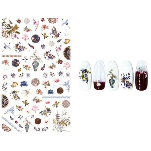 Nail Sticker Mẫu Hoa Lá Cành Mới Dán Móng Tay 3D Flower