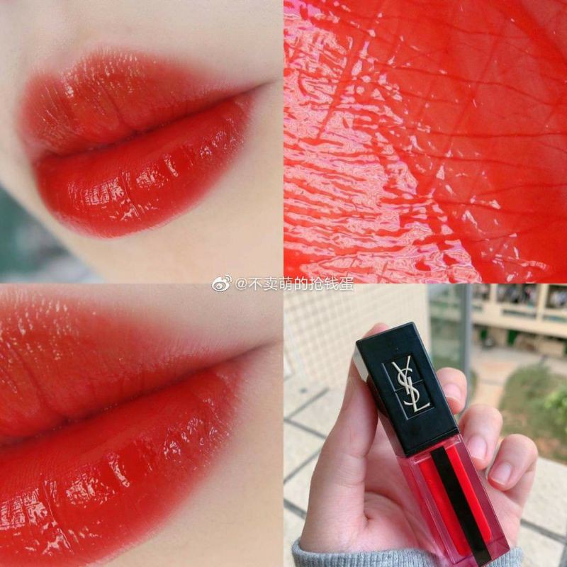 Son kem YSL Water Stain màu #612 Rouge Deluge