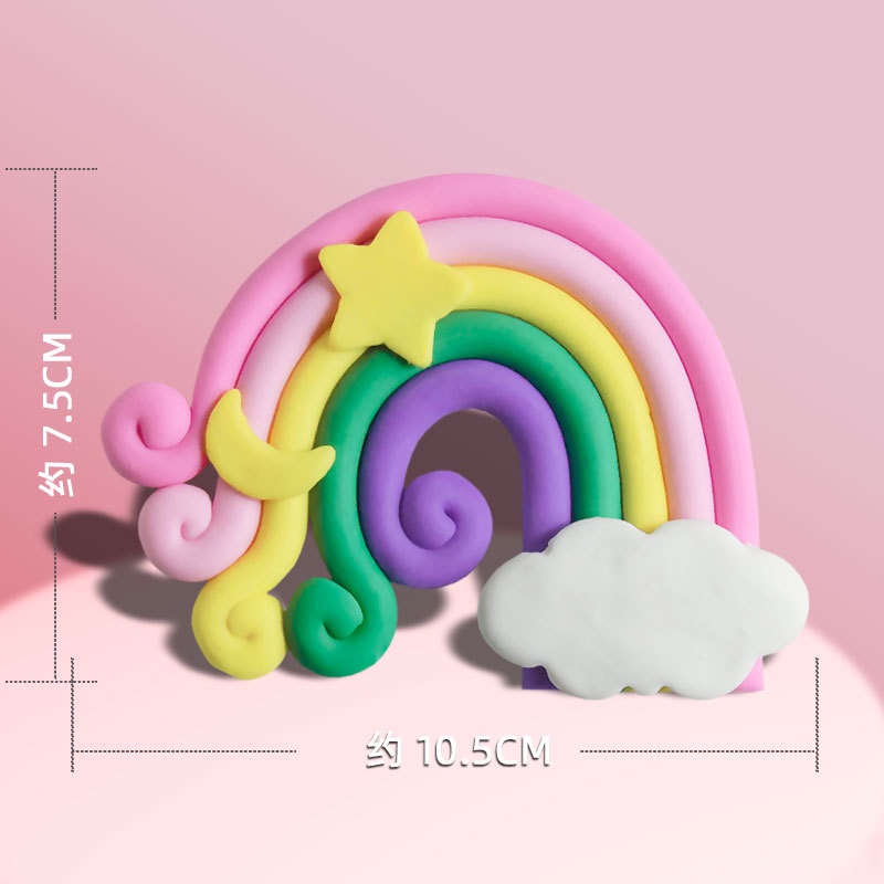 đồ trang trí bánh  [FREESHIP]  cầu vồng silicon siêu to khổng lồ