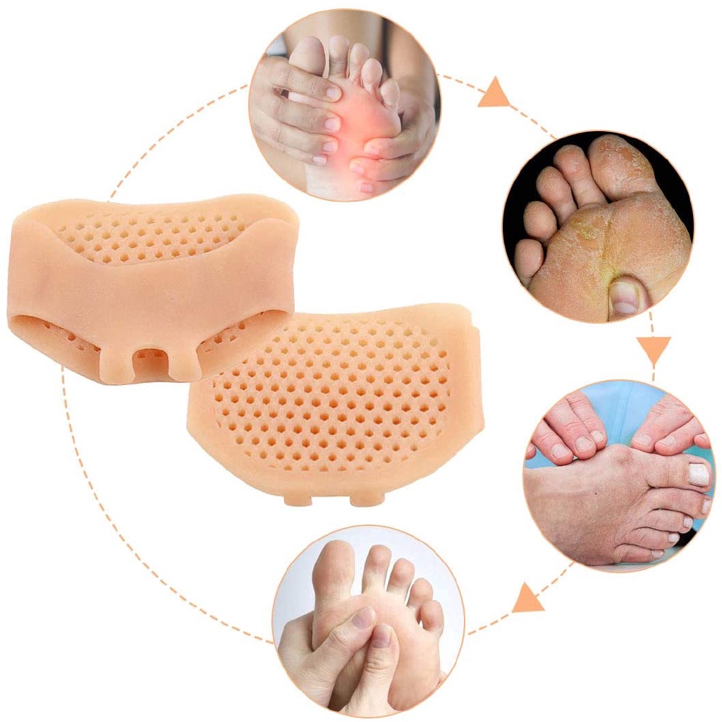 1 Cặp Đệm Gel Silicon Mềm Bảo Vệ Bàn Chân Giảm Đau