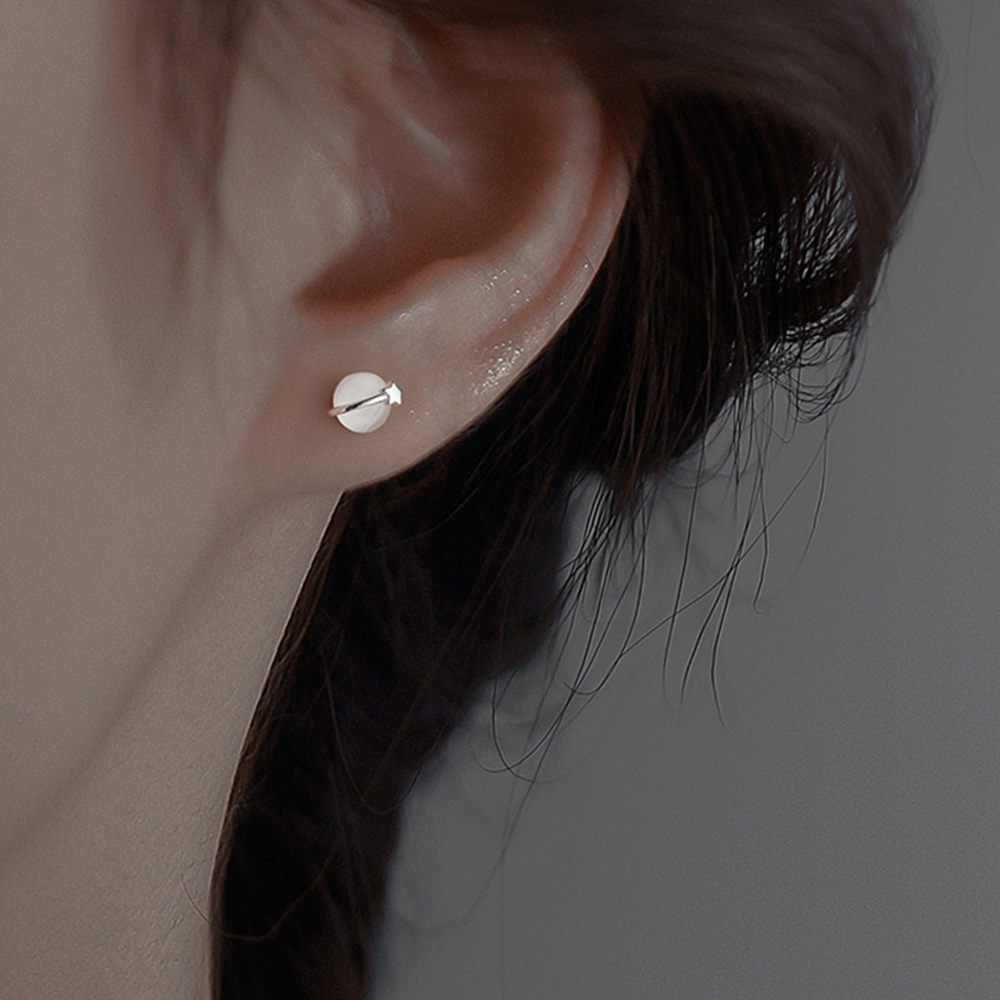 Bông Tai 23 Kiểu Hình Hành Tinh Phi Hành Gia Đính Đá Opal Dễ Thương Cho Nữ