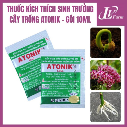 Thuốc Kích Thích Sinh Trưởng ATONIK - Gói 10ml - Phân Bón Lá Dùng Cho Cây Trồng, Hoa Lan