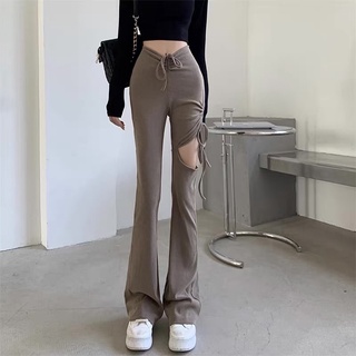 QUẦN THUN ỐNG LOE XẺ ĐÙI